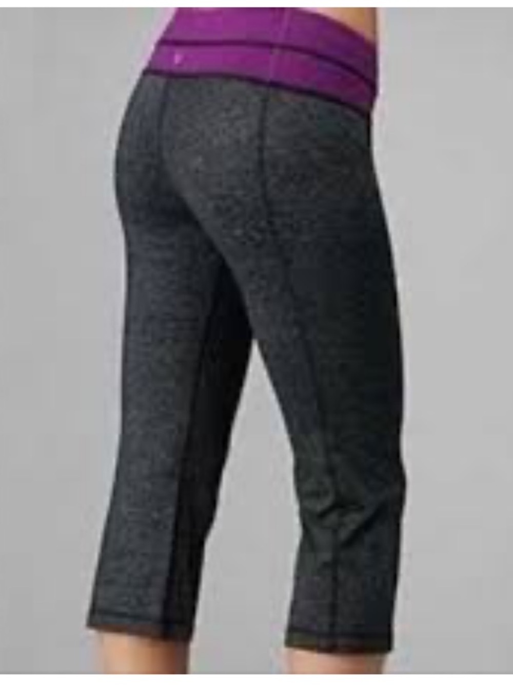 Lululemon Groove Crop leggings size 12 gray heathered